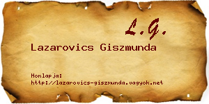Lazarovics Giszmunda névjegykártya
